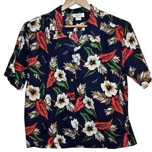 Made in Hawaii Shannon Marie Vintage Short Sleeve Tropical Print Hawaiian Shirt